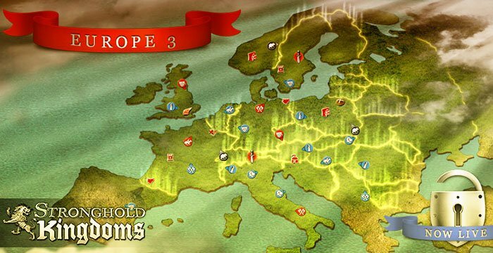 Вот так в Stronghold Kingdoms выглядит карта Европы